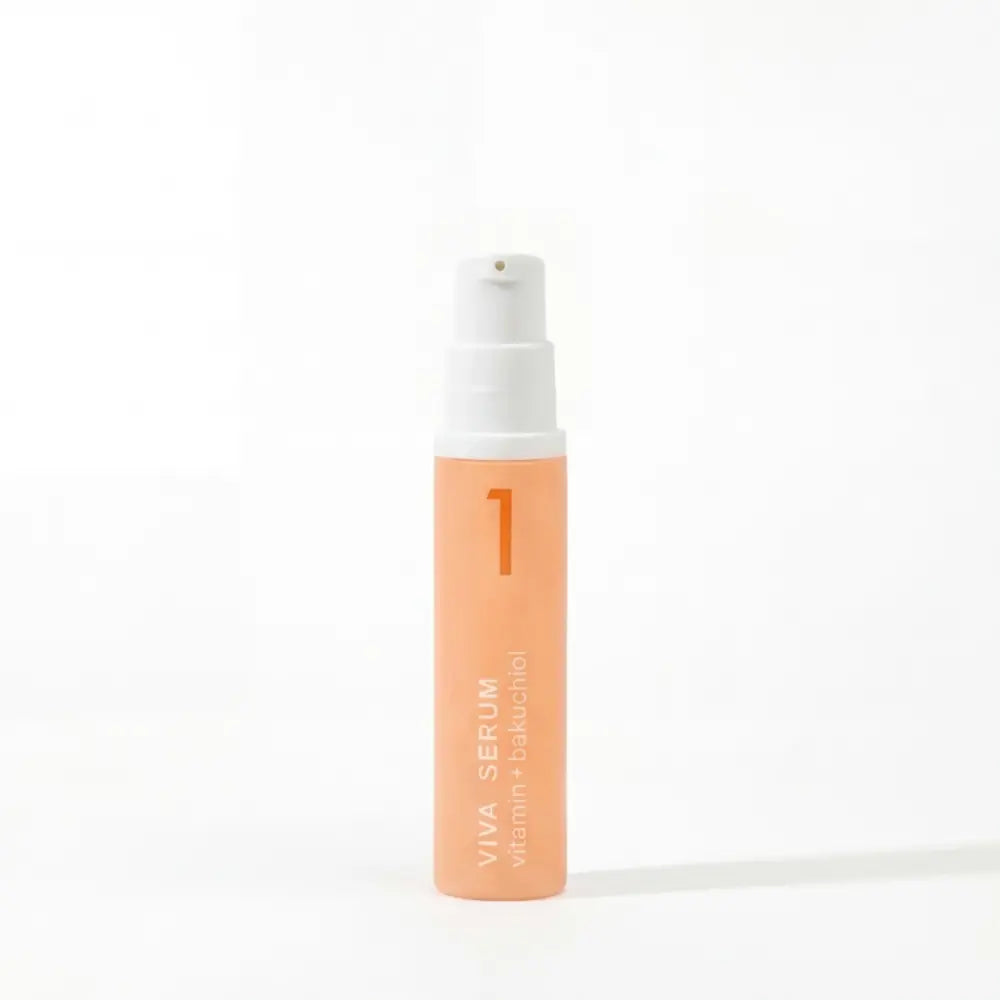 KDL Viva brightening serum refill fitted with a pump applicator.