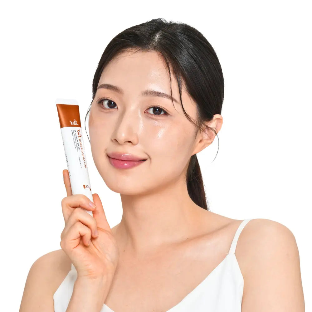 Model holding VERYAN RF Cream designed to boost skin elasticity and absorption during RF care.