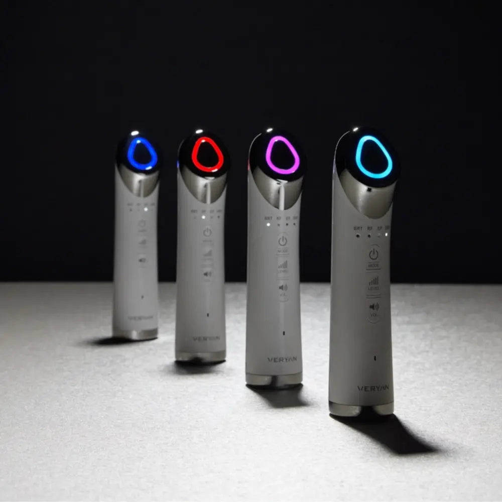 VERYAN PRO multi-mode skincare device with RF, electroporation, EMS and LED facial care functions