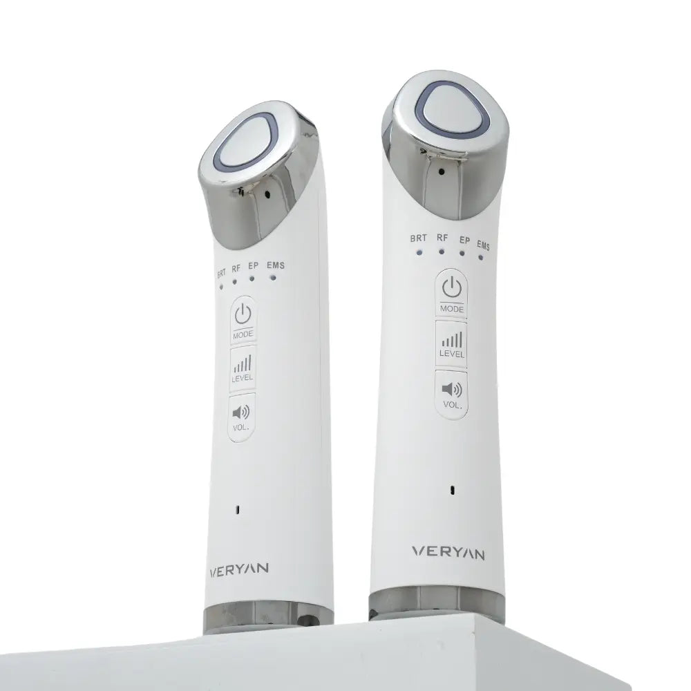 Two VERYAN Seoul beauty devices for at-home facial firming and wrinkle care, designed with elegant Korean minimalism.