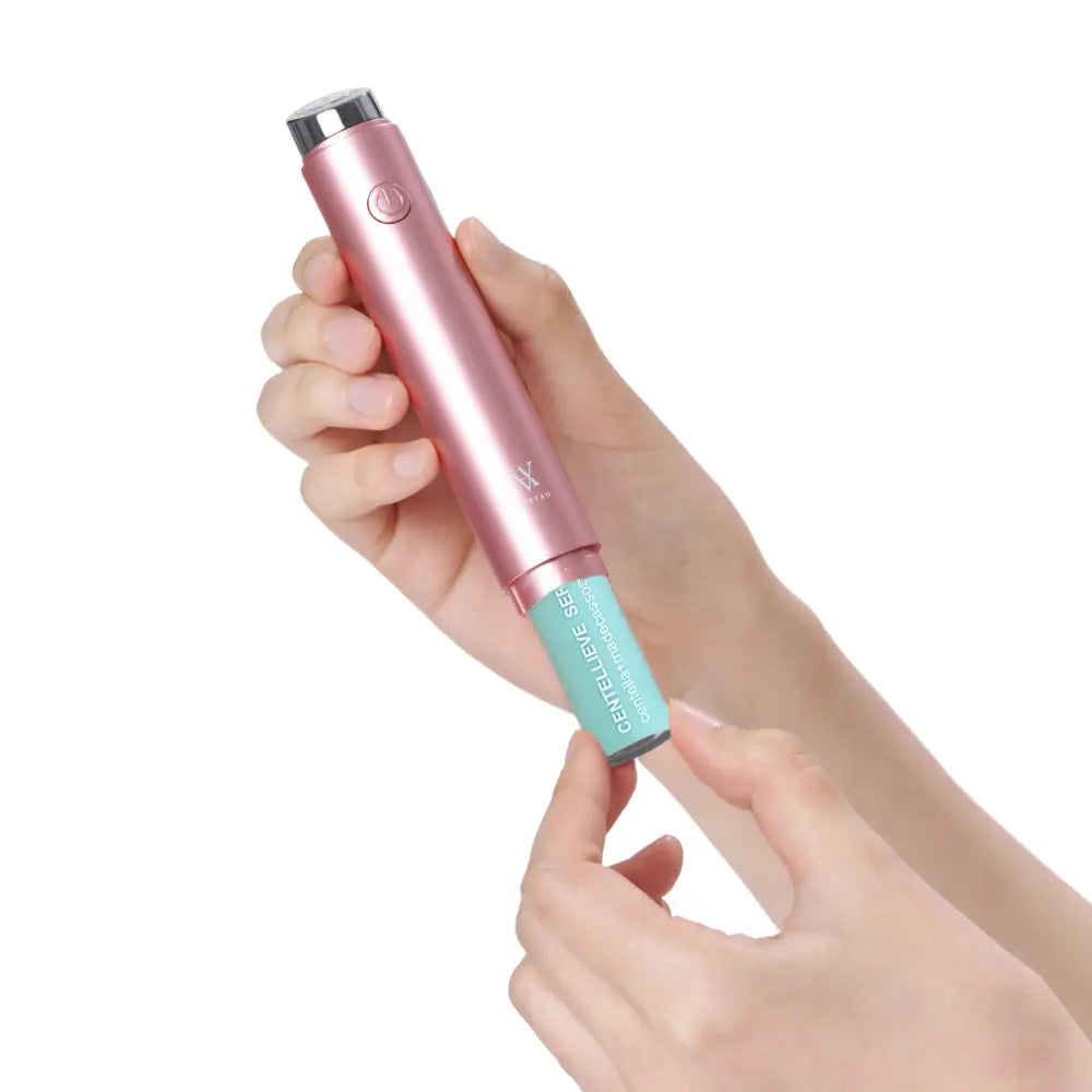 Using VERYAN Serum Stick with Centellieve Soothing Serum for deep absorption and skin calming through electroporation.